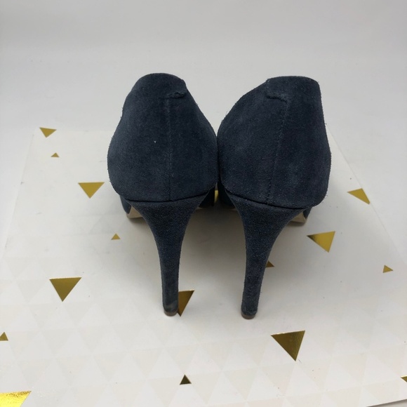 Kelsi by Kelsi Dagger Blue Suede Laurie Heels 7.5 - Picture 4 of 6